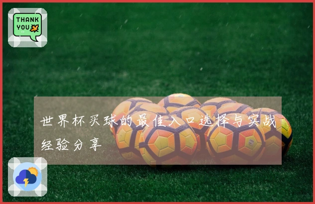 世界杯买球的最佳入口选择与实战经验分享