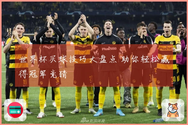 世界杯买球技巧大盘点 助你轻松赢得冠军竞猜